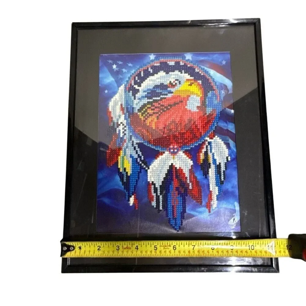 Diamond Painting Finished Completed 3D Dream Catcher L692 Wall Art Framed